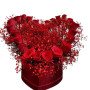 Red roses & gipsy heart box