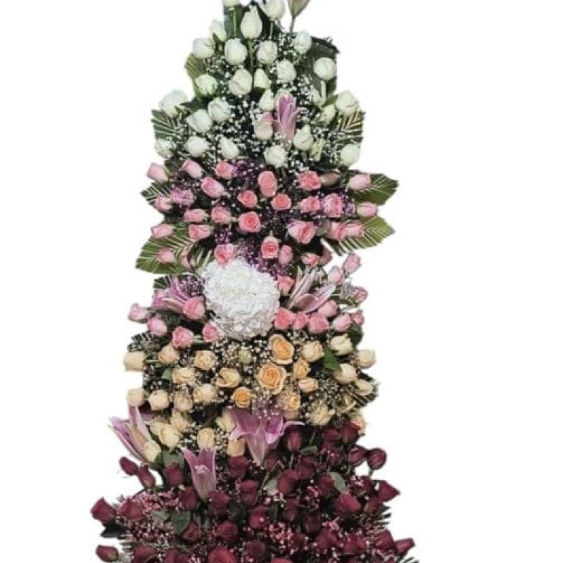 Mixed blossoming tree carnations bouquet 