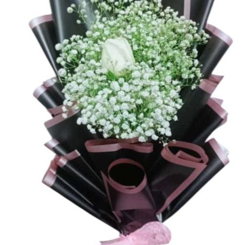 white Baby breath bouquet