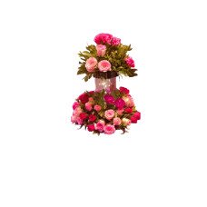 Mixed roses jar bouquet